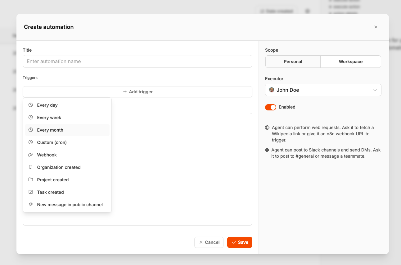 Leadtime interface