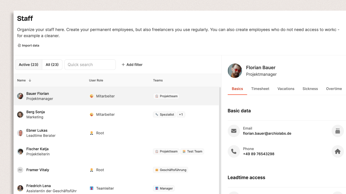 Employee Overview – Overview