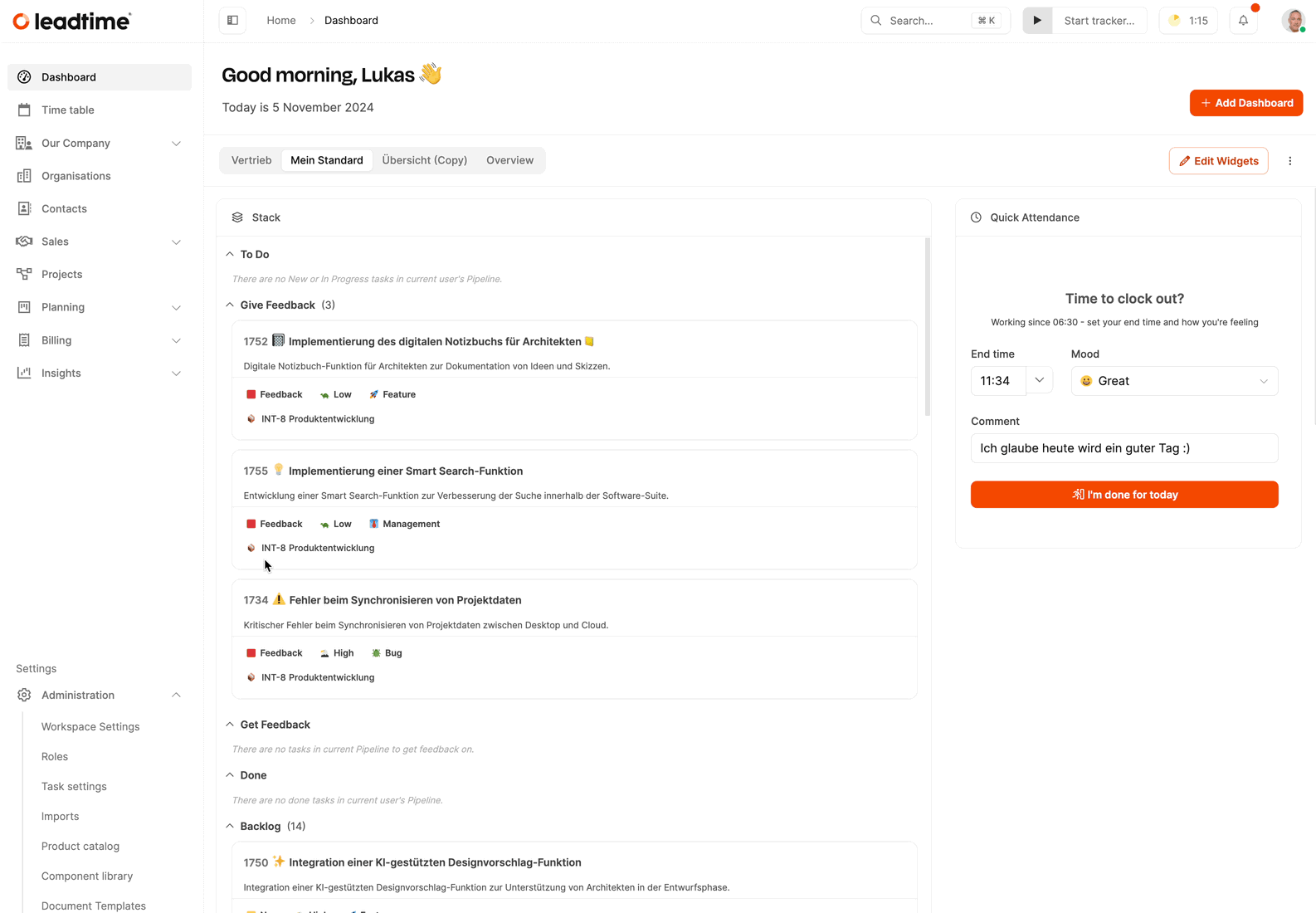 Request and Approve Vacation – Team Calendar