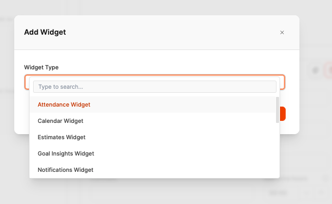 Dashboards – Add widgets