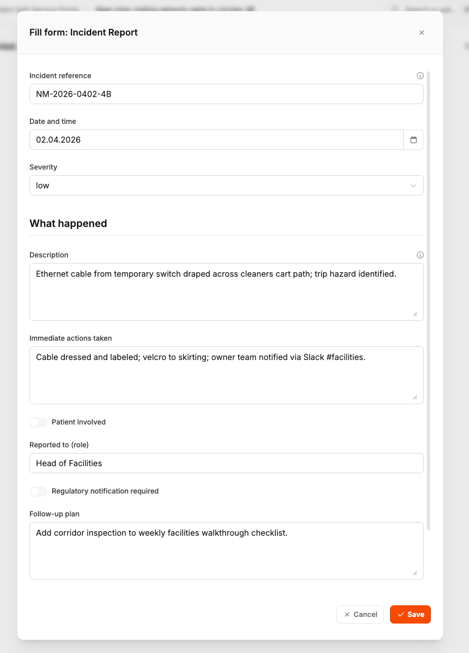 Leadtime interface