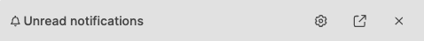 Actions in the notification panel