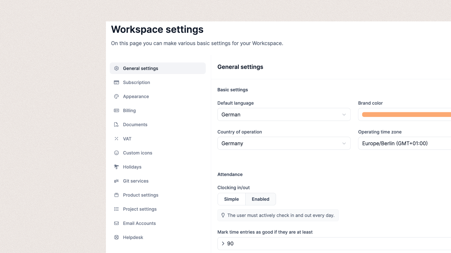Administration and Workspace Settings