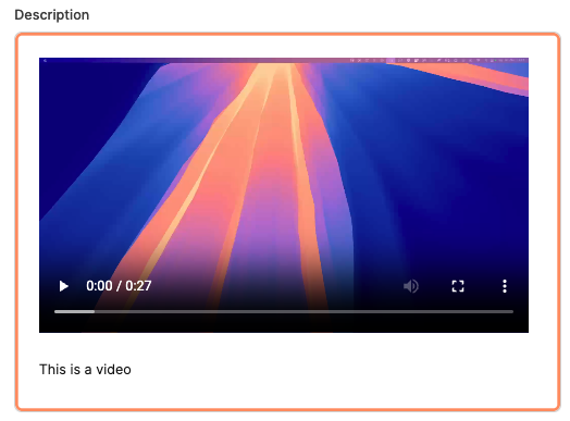 Directly inserted video