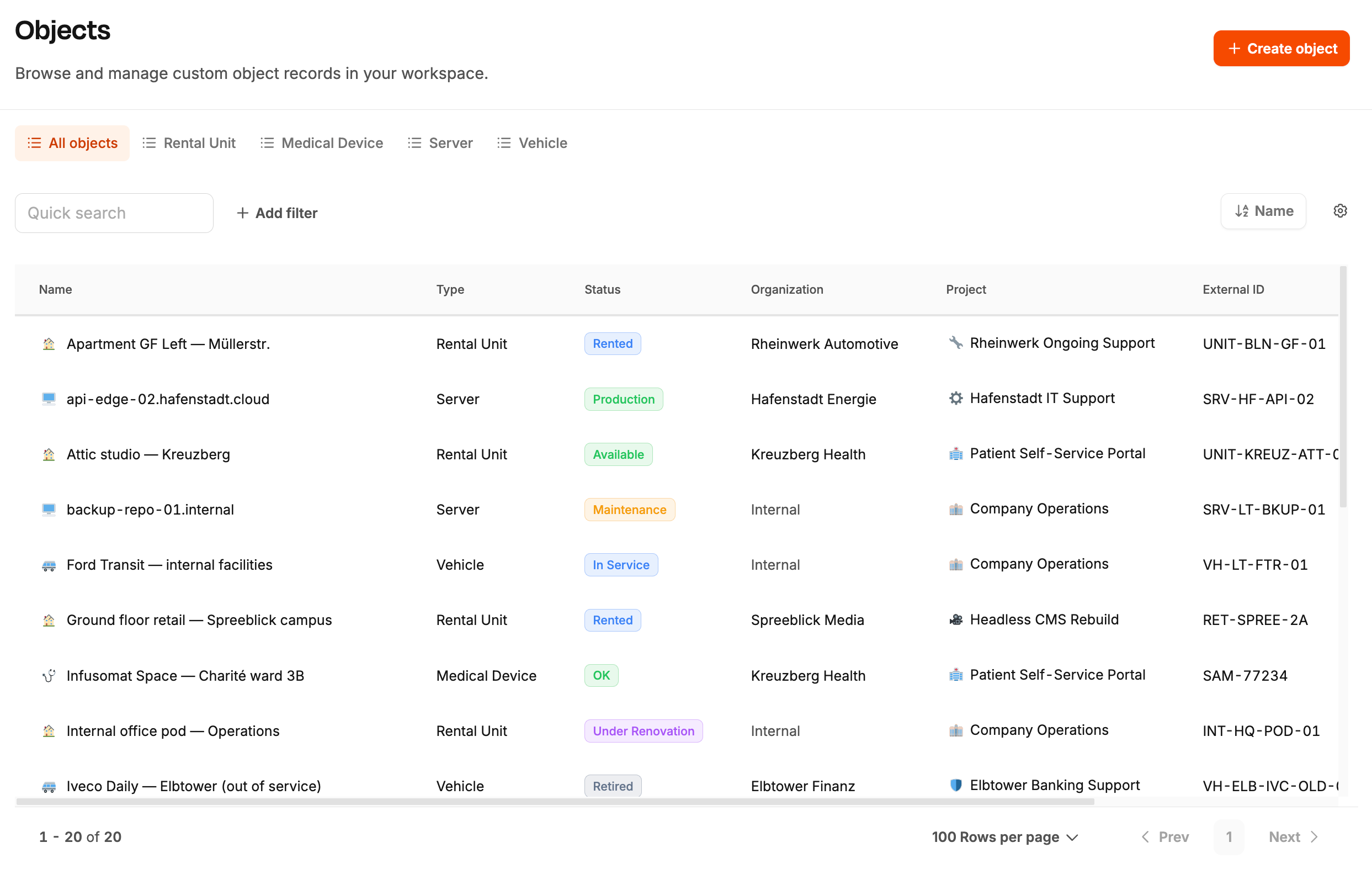 Leadtime interface