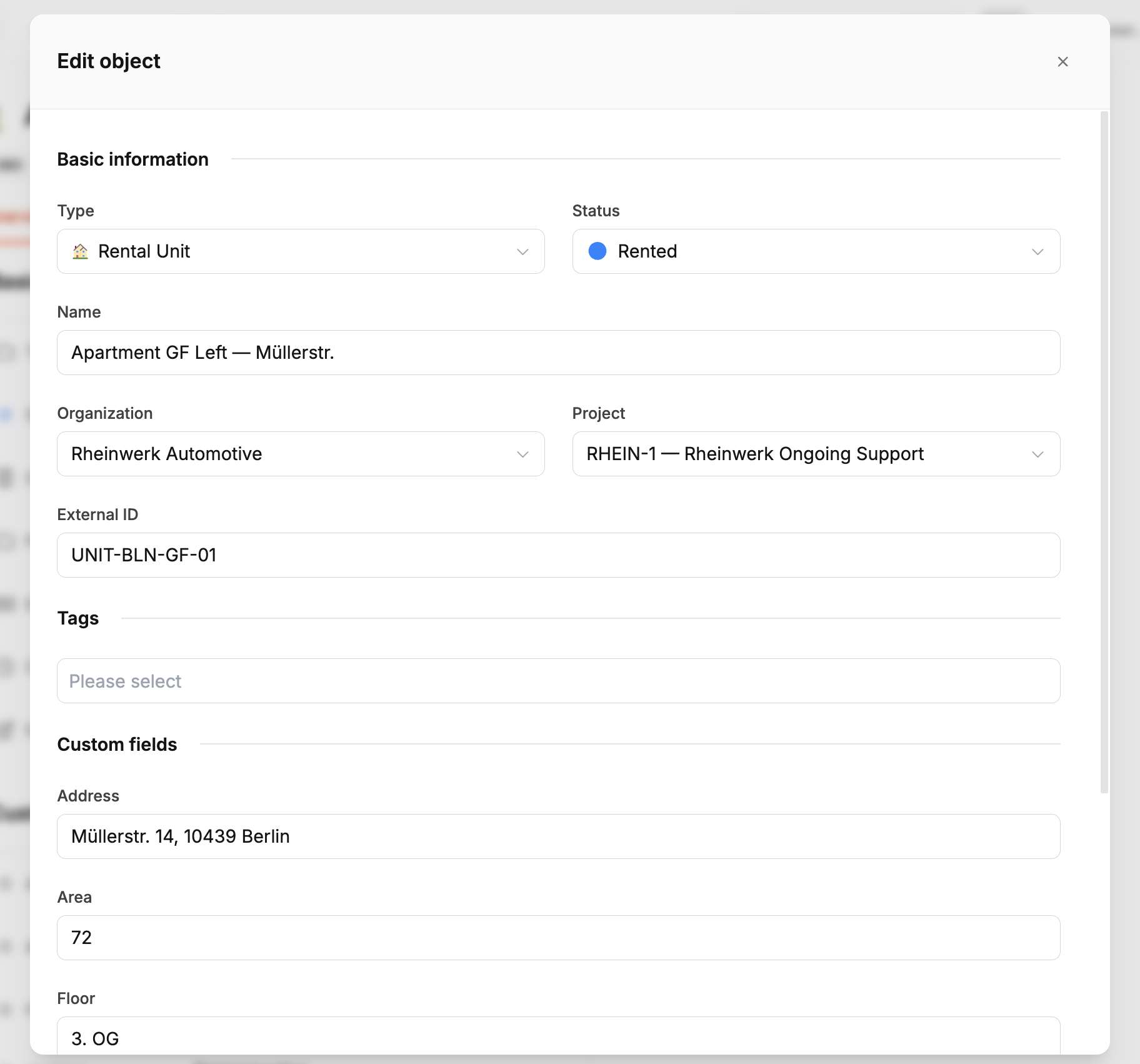 Leadtime interface
