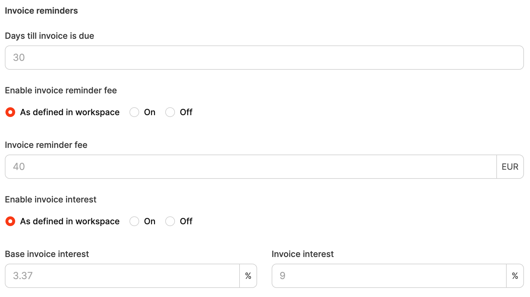 Leadtime interface
