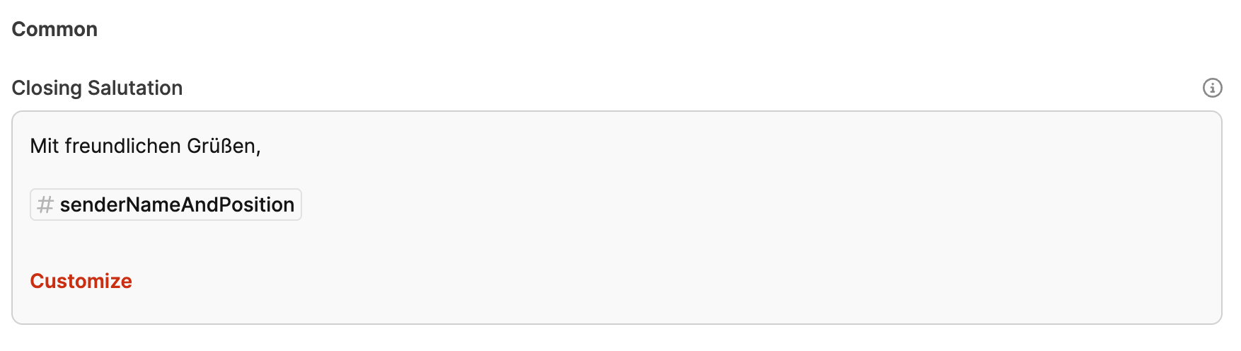 Leadtime interface