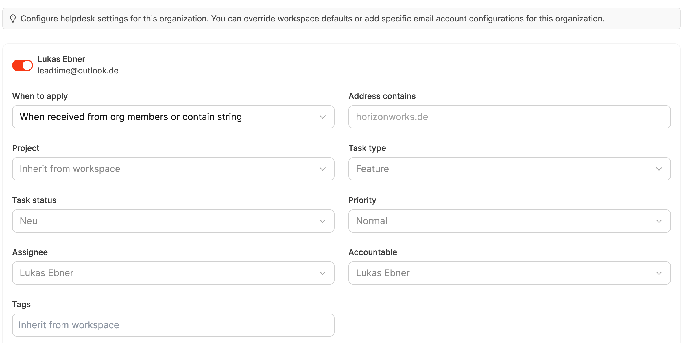 Leadtime interface