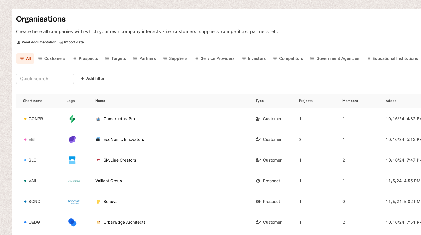 Leadtime interface