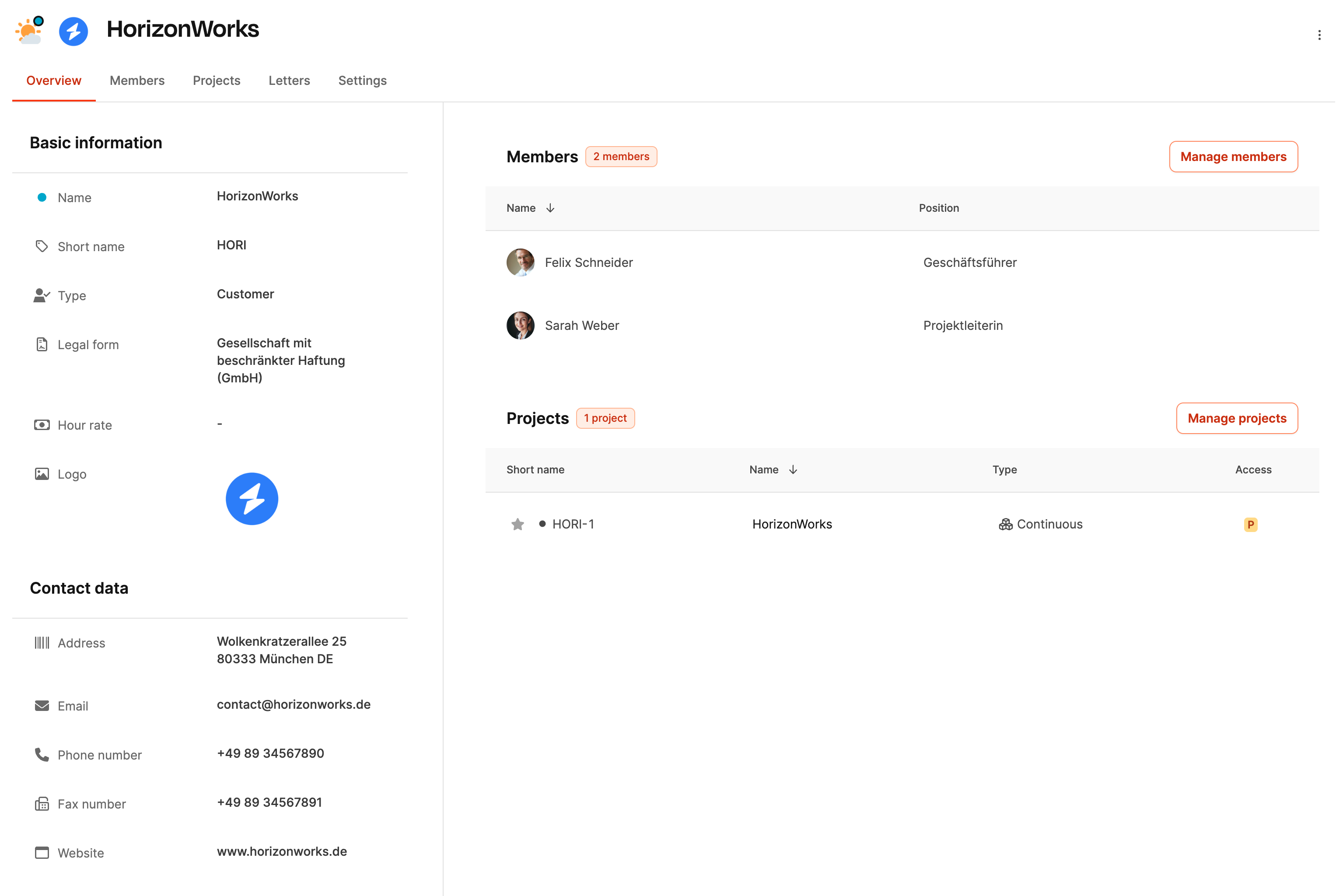 Leadtime interface