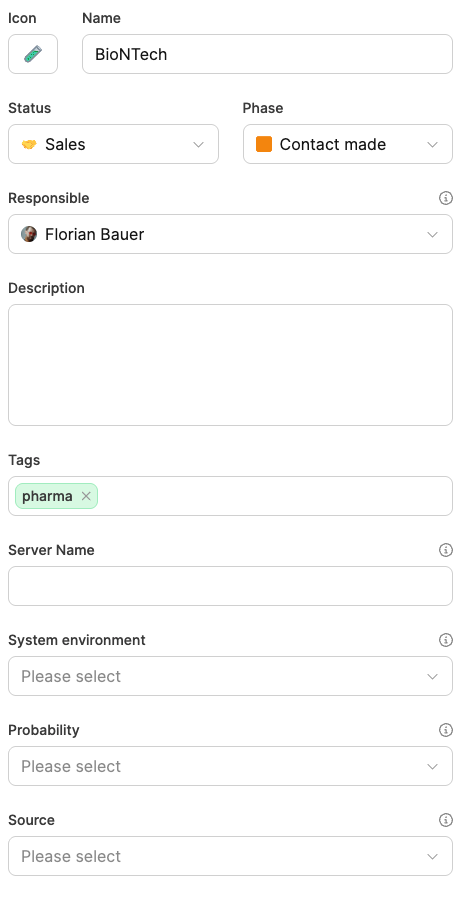 Leadtime interface